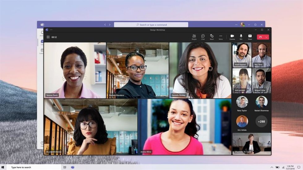 Captura de la aplicación de Teams Essentials