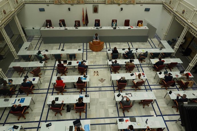 Foto de archivo de una sesión plenaria celebrada en la Asamblea Regional de Murcia