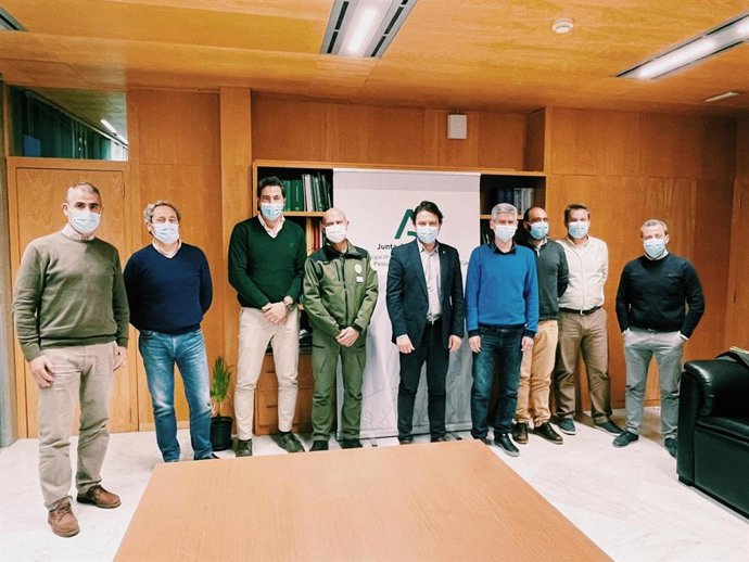 El delegado territorial de Desarrollo Sostenible de la Junta de Andalucía en Cádiz, Daniel Sánchez, durante la primera sesión de la comisión provincial de caza.