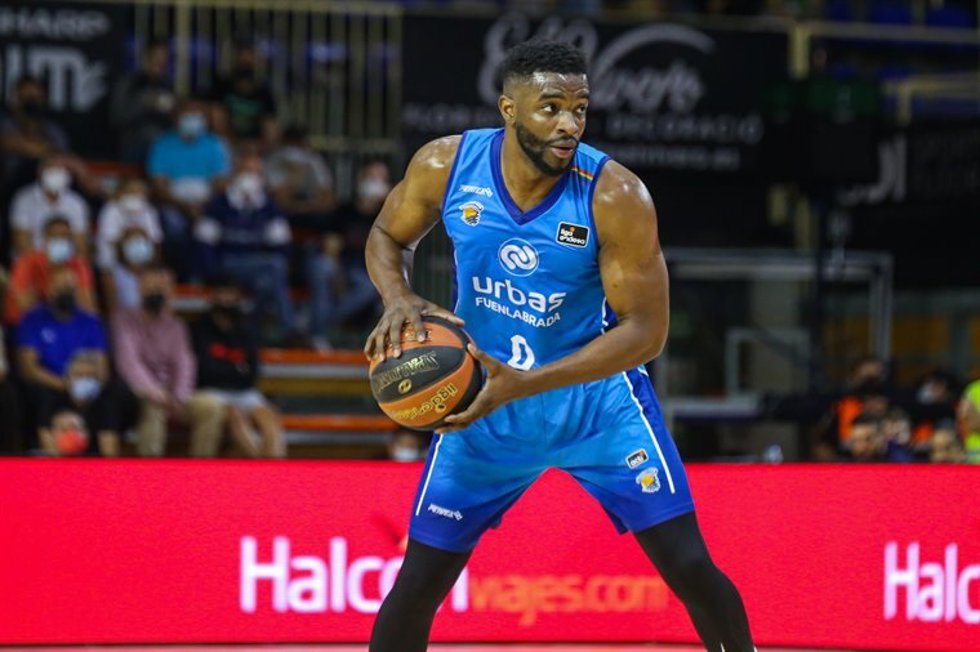 El escolta Sean Armand en el partido del Urbas Fuenlabrada ante el Burgos.