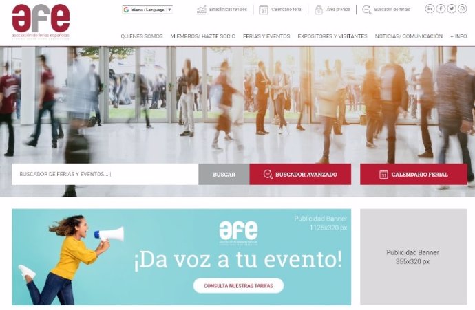 Web de la Asociación de Ferias Españolas.