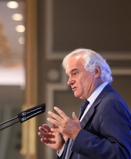 Archivo - El presidente de la Confederación Empresarial de Madrid (CEIM), Miguel Garrido, interviene en un desayuno informativo organizado por Nueva Economía Fórum, en el Hotel Mandarín Oriental Ritz, a 13 de septiembre de 2021, Madrid, (España).