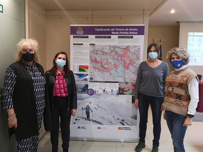 Montaña Segura presenta la cartografía ATES de exposición a aludes en el macizo de Monte Perdido-Ordesa.