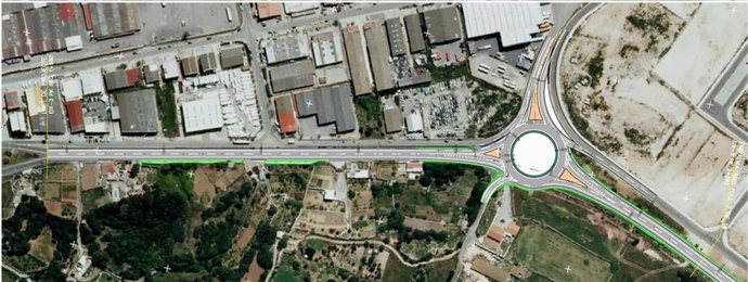 Archivo - Proyecto de rotonda en el polígono industrial de Mahón, en Menorca.