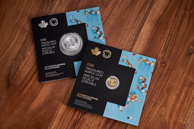 The Royal Canadian Mint's Premium Bullion products in special packaging.