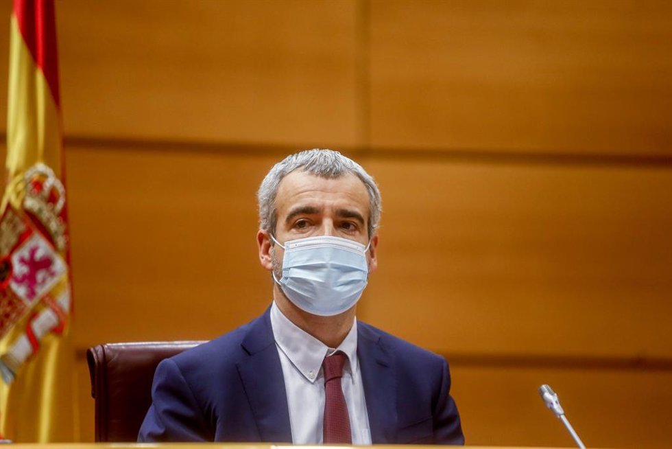El presidente de AENA, Maurici Lucena, comparece en la Comisión de Presupuestos del Senado.