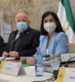 Jesús Aguirre y Carolina Darias, durante el CISNS celebrado en Córdoba.
