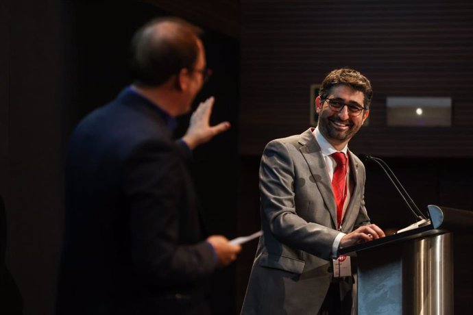 El vicepresidente de la Generalitat y conseller de Políticas Digitales, Jordi Puigneró, en el acto de presentación del Barómetro del Sector Tecnológico en Catalunya