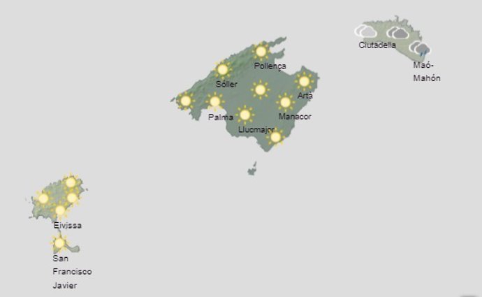 Predicción meteorológica para este viernes.