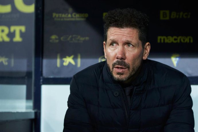 El entrenador del Atlético de Madrid, Diego Pablo Simeone