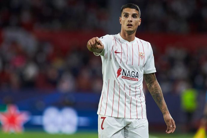 Erik Lamela durante un partido del Sevilla