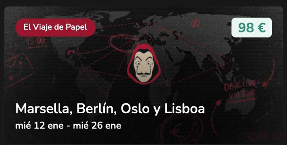 Airhopping lanza las rutas de La Casa de Papel en honor a sus Seguidores