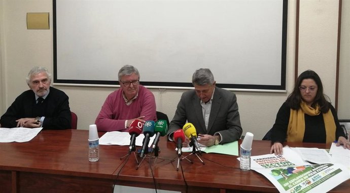 (Desde Izda.) Fernández De Mesa, Cobos, Sánchez De Puerta Y Quintero, Durante La Rueda De Prensa.