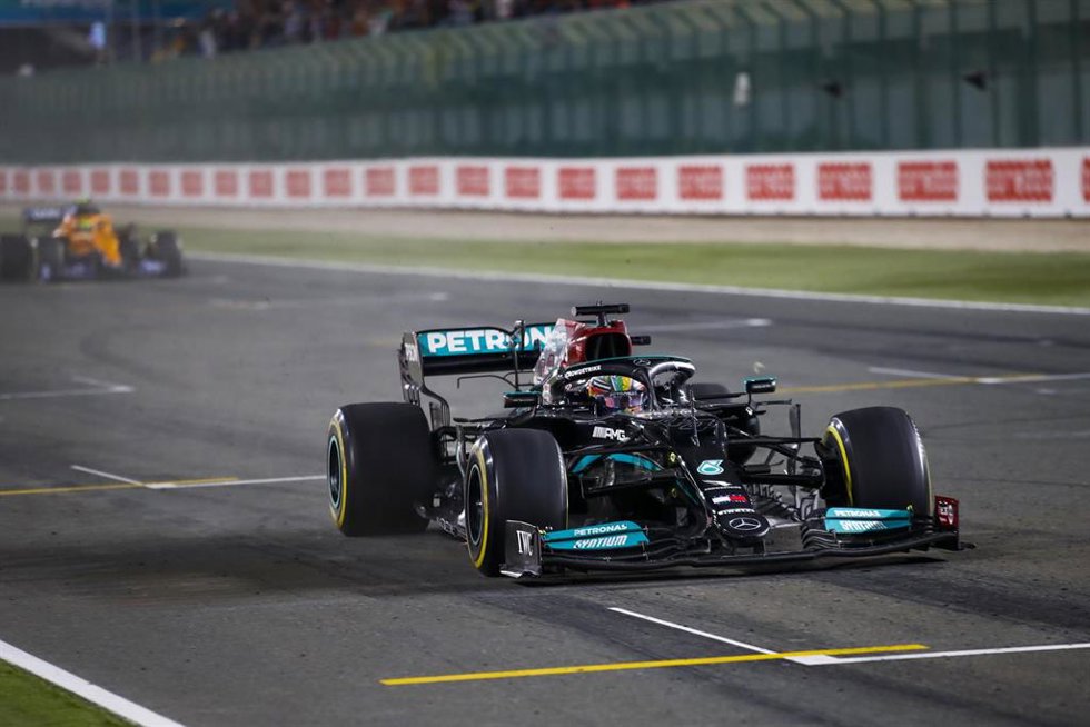 El piloto inglés Lewis Hamilton durante un Gran Premio del Mundial de F-1 de 2021