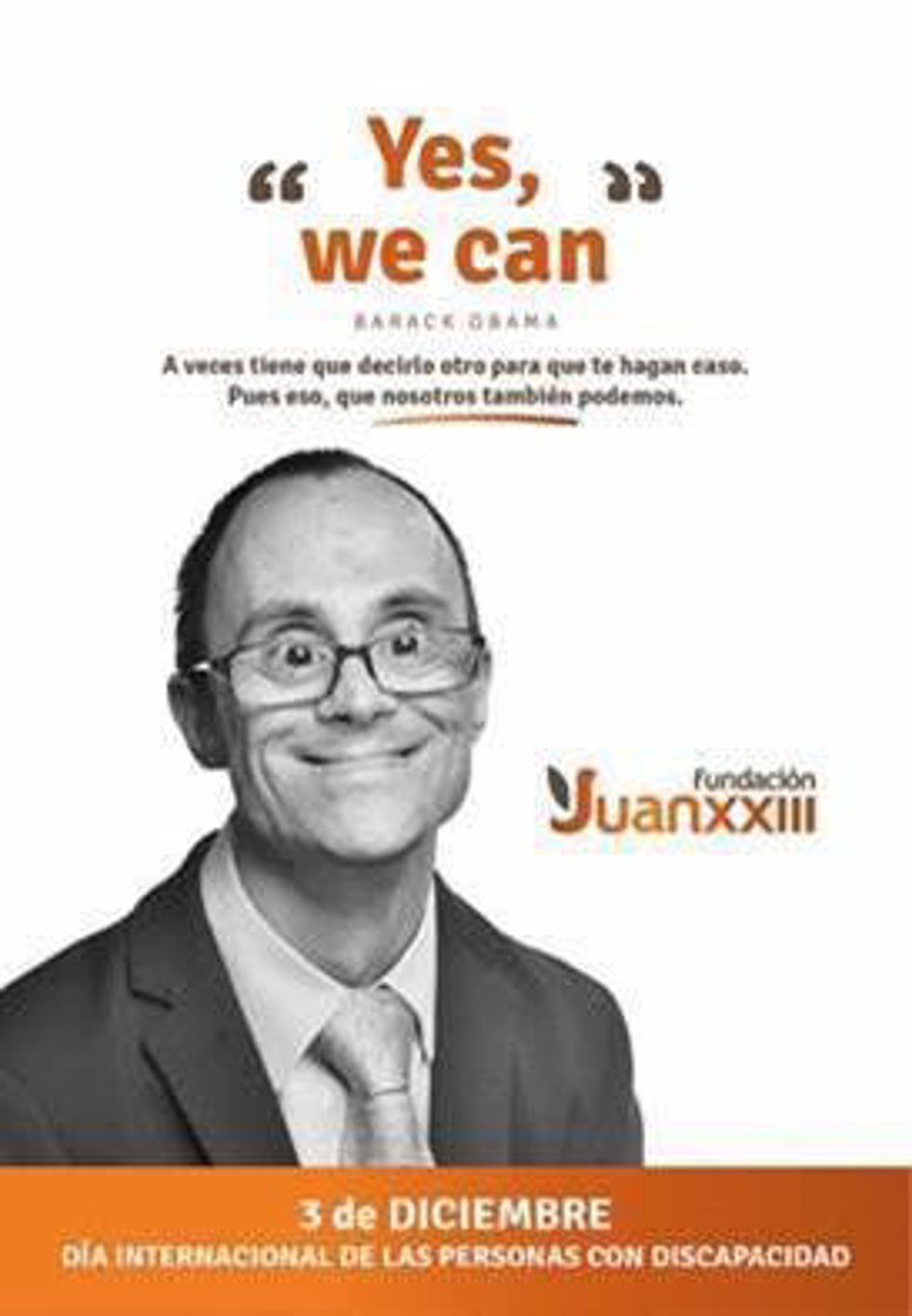 Cartel de la campaña de la Fundación Juan XXIII.