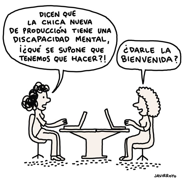 Viñeta de Javier Royo para la campaña de Fundación Eurofirms '#IgualdeDiferentes #IgualdeProfesionales'