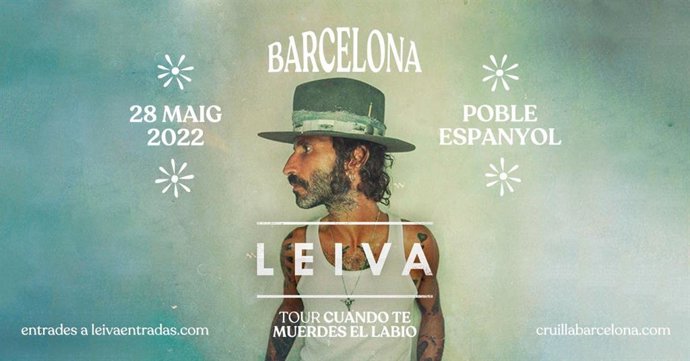 Cartel del concierto de Leiva en Barcelona