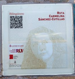 Señalización de la Ruta literaria dedicada a Carmelina Sánchez-Cutillas