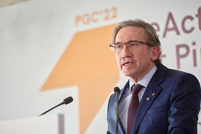 El conseller de Economía y Hacienda de la Generalitat, Jaume Giró, durante el acto.