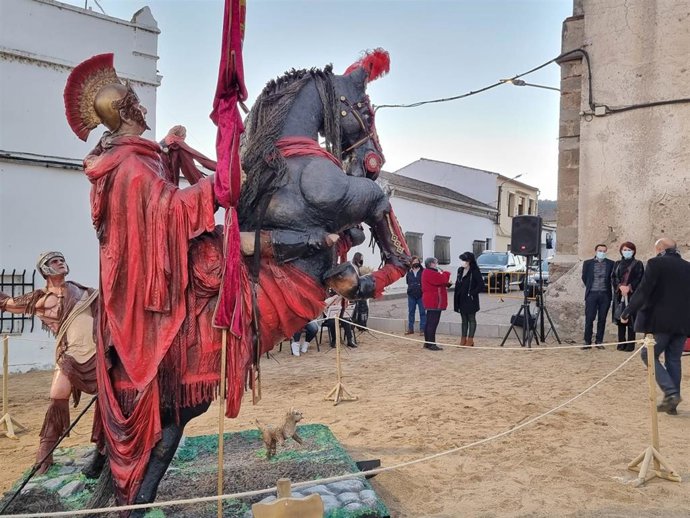 Una de las figuras del belén 'La Nacencia' de Villar de Rena