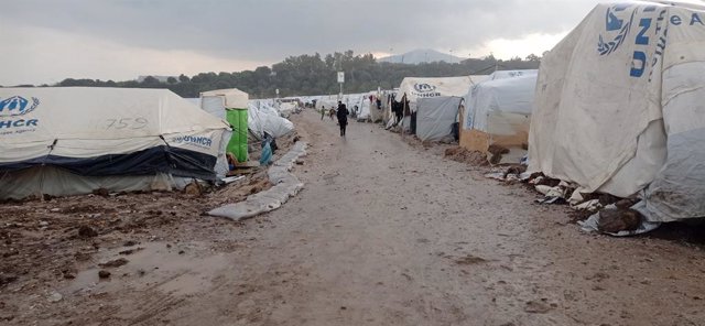 Archivo - Campo para personas refugiadas en Lesbos