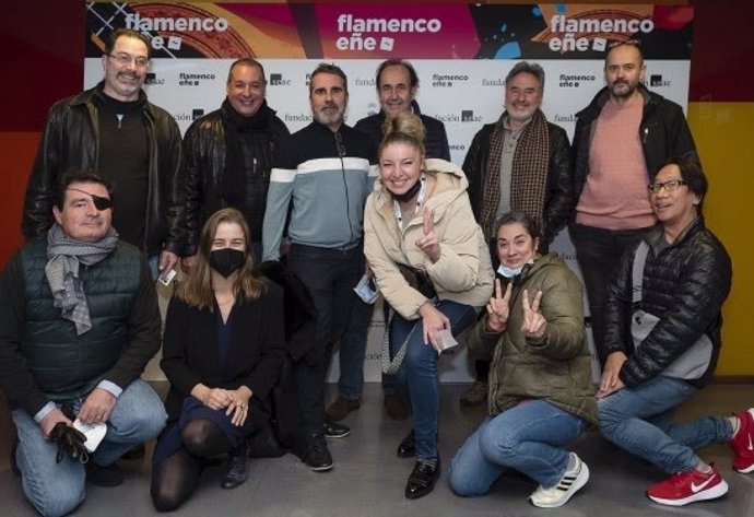 Equipo de programadores de flamenco de todo el mundo durante los conciertos de FlamencoEñe ayer en el Teatro Circo Murcia