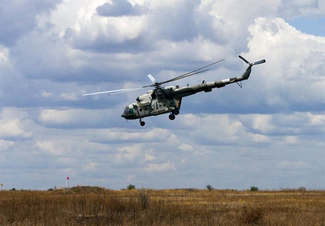 Un helicóptero Mi-8 en Ucrania