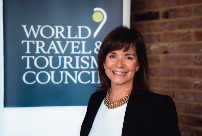 La presidenta del Consejo Mundial de los Viajes y el Turismo (WTTC), Julia Simpson.