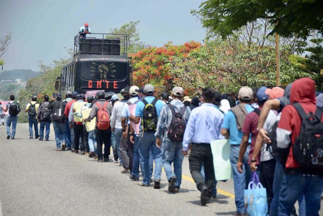 Movilización y protestas de la Coordinadora Nacional de Trabajadores de la Educación (CNTE) en México