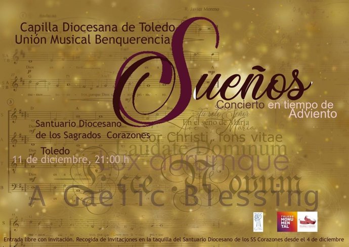 Cartel del concierto 'Sueños' en Toledo.