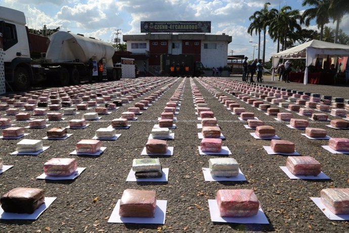 Fardos de droga incautados en Caraabobo, Venezuela