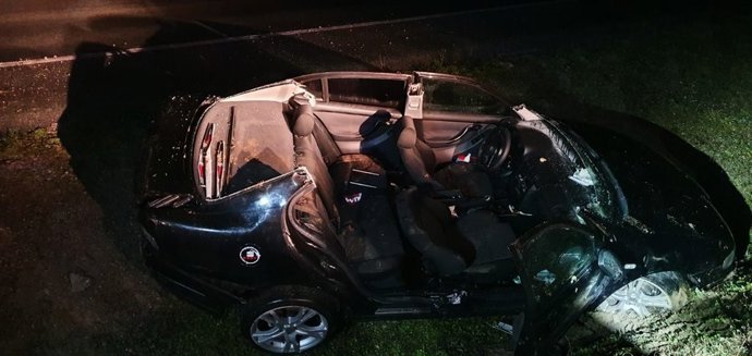 Accidente en la A-15 a la altura de Ventas de Mugiro.