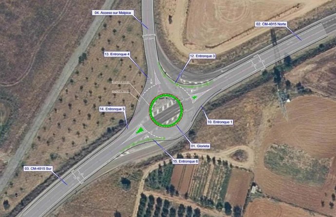 Las obras para mejorar las intersecciones de las localidades toledanas de Malpica de Tajo y Marrupe arrancarán en enero.
