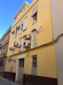 Viviendas de la calle Rodrigo de Triana de Sevilla.