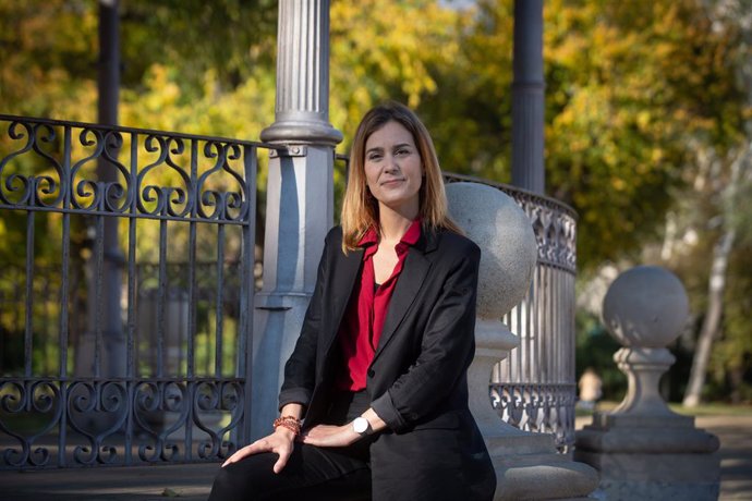 La líder dels comuns en el Parlament, Jéssica Albiach, en una entrevista d'Europa Press