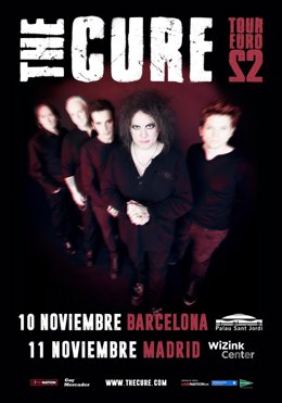 Cartel de la gira de 'The Cure' en Barcelona y Madrid.