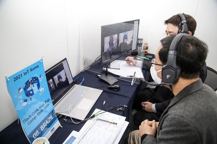 Completion Of 2021 Iot KOREA ONLINE BUSINESS MEETING Held By NIPA