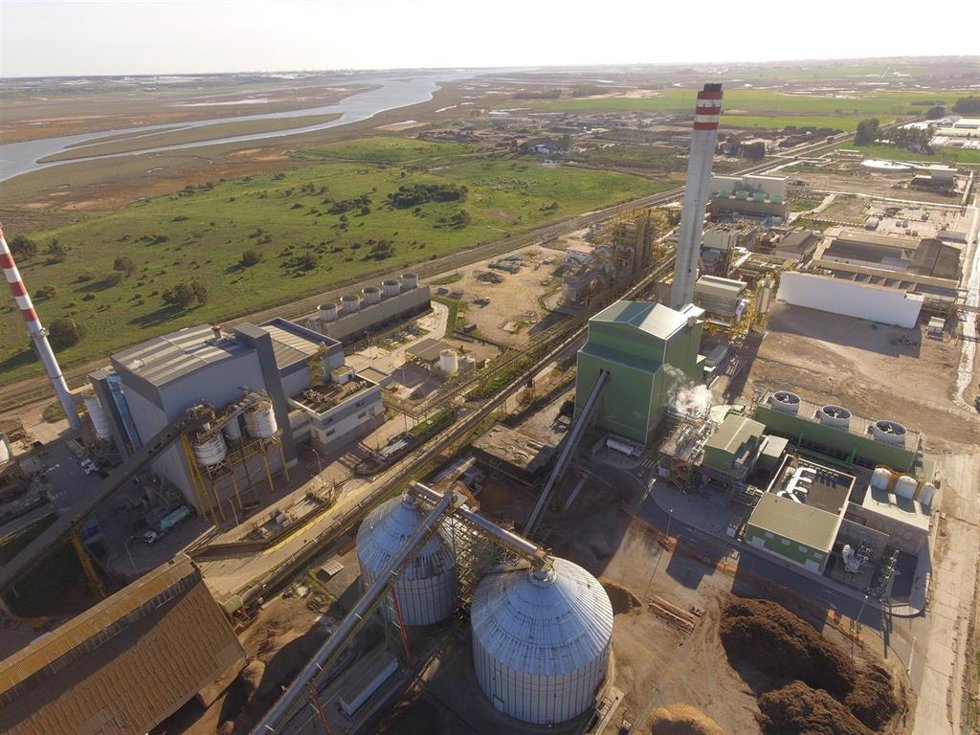 Imagen general de la planta de Ence en Huelva.