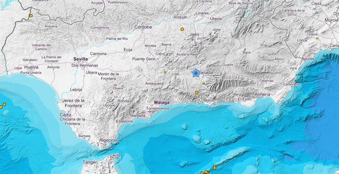 Registrado un terremoto de magnitud 2,7 con epicentro en Chauchina sentido en varios municipios de la provincia de Granada