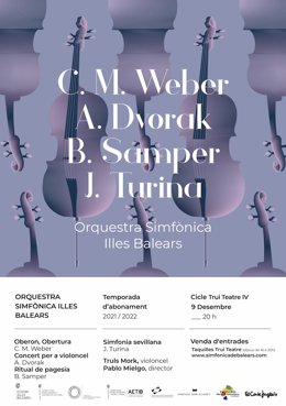Cartel del cuarto concierto del ciclo Trui Teatre de la Orquesta Sinfónica de Baleares.