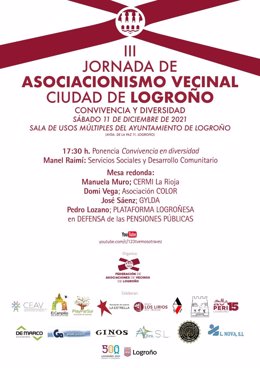 La Federación de Asociaciones Vecinales de Logroño organiza una jornada sobre convivencia y diversidad, con la colaboración del Ayuntamiento de Logroño