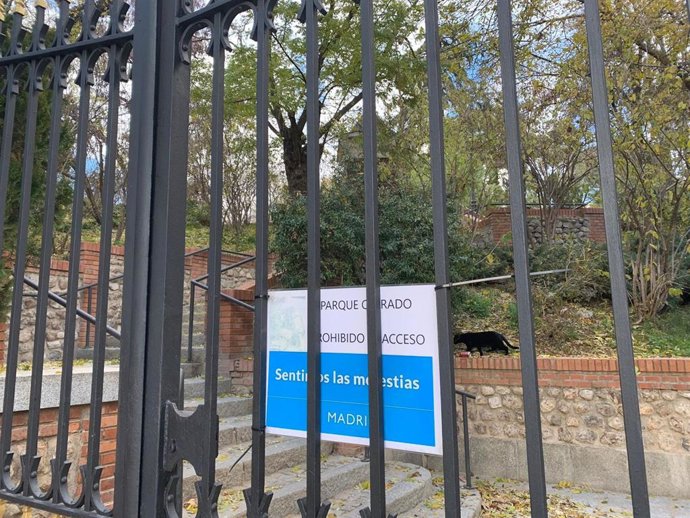 Parque de El Retiro cerrado por condiciones climatológicas adversas