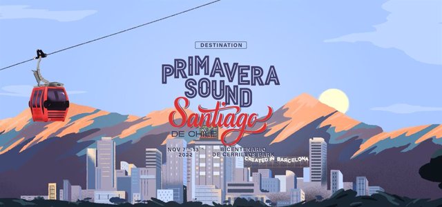 Cartel de la primera edición del Primavera Sound en Santiago de Chile
