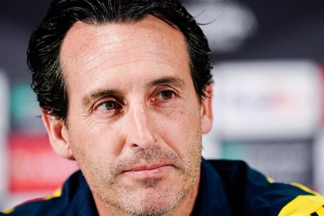 Archivo - FILED - 18 September 2019, Hessen, Frankfurt_Main: Then Arsenal's head coach Unai Emery attends a press conference at the Commerzbank-Arena. Photo: Uwe Anspach/dpa