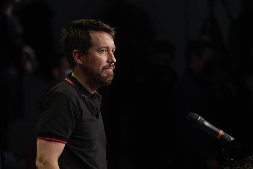 El exvicepresidente del Gobierno Pablo Iglesias, en la mesa de debate 'Construir futuro: retos y alianzas populares' en Casa América, a 20 de noviembre de 2021, en Madrid, (España). 