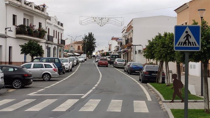 Calle del municipio de San Bartolomé de la Torre (Huelva).