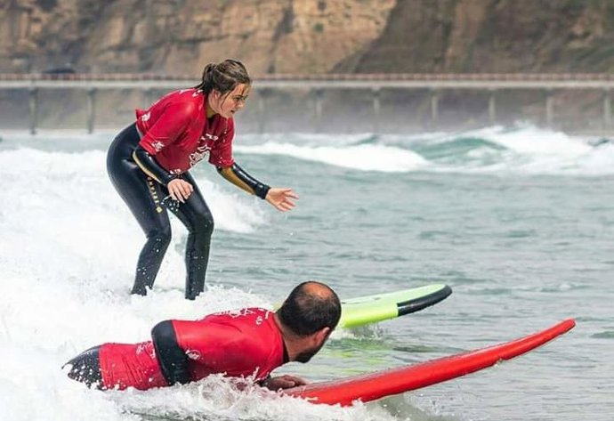 Carmen López junto a Lucas García en una competición
