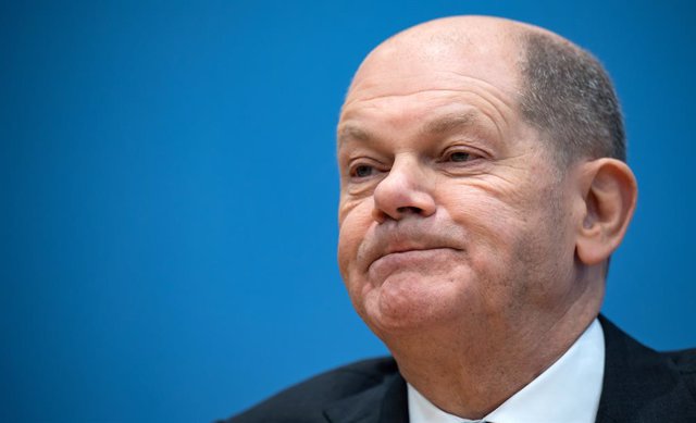 07 December 2021, Berlin: Olaf Scholz, designated German Chancellor, attends a press conference at the Federal Press Conference after the signing of the coalition agreement between the SPD, the Greens and the FDP to form a new German government. Photo: Be