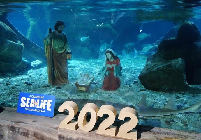 Belén submarino en el Sea Life Benalmádena