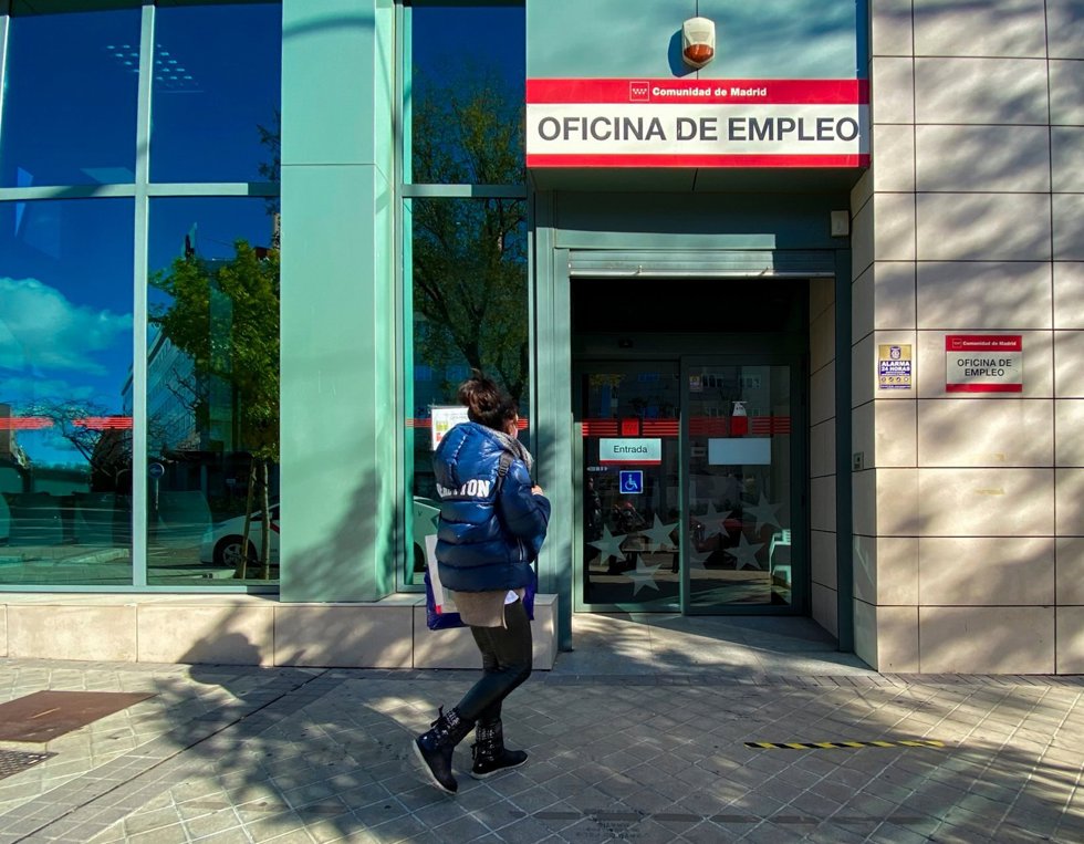 Una oficina de empleo de la Comunidad de Madrid, a 2 de diciembre de 2021, en Madrid (España).